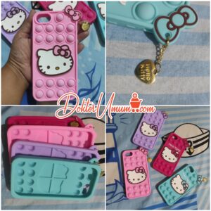 Casing Hp Iphone Pop it Hello Kitty dengan accessories gantungan - Fanta, iphone 6/6s